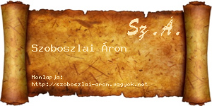 Szoboszlai Áron névjegykártya